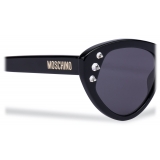 Moschino - Cat-Eye Sunglasses with Rhinestones - Black - Moschino Eyewear