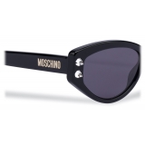 Moschino - Occhiali da Sole Cat-Eye con Strass - Nero - Moschino Eyewear