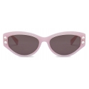 Moschino - Cat-Eye Sunglasses with Rhinestones - Pink - Moschino Eyewear