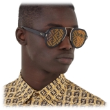 Fendi - Fendi Force - Pilot Sunglasses - Gold Black Brown - Sunglasses - Fendi Eyewear