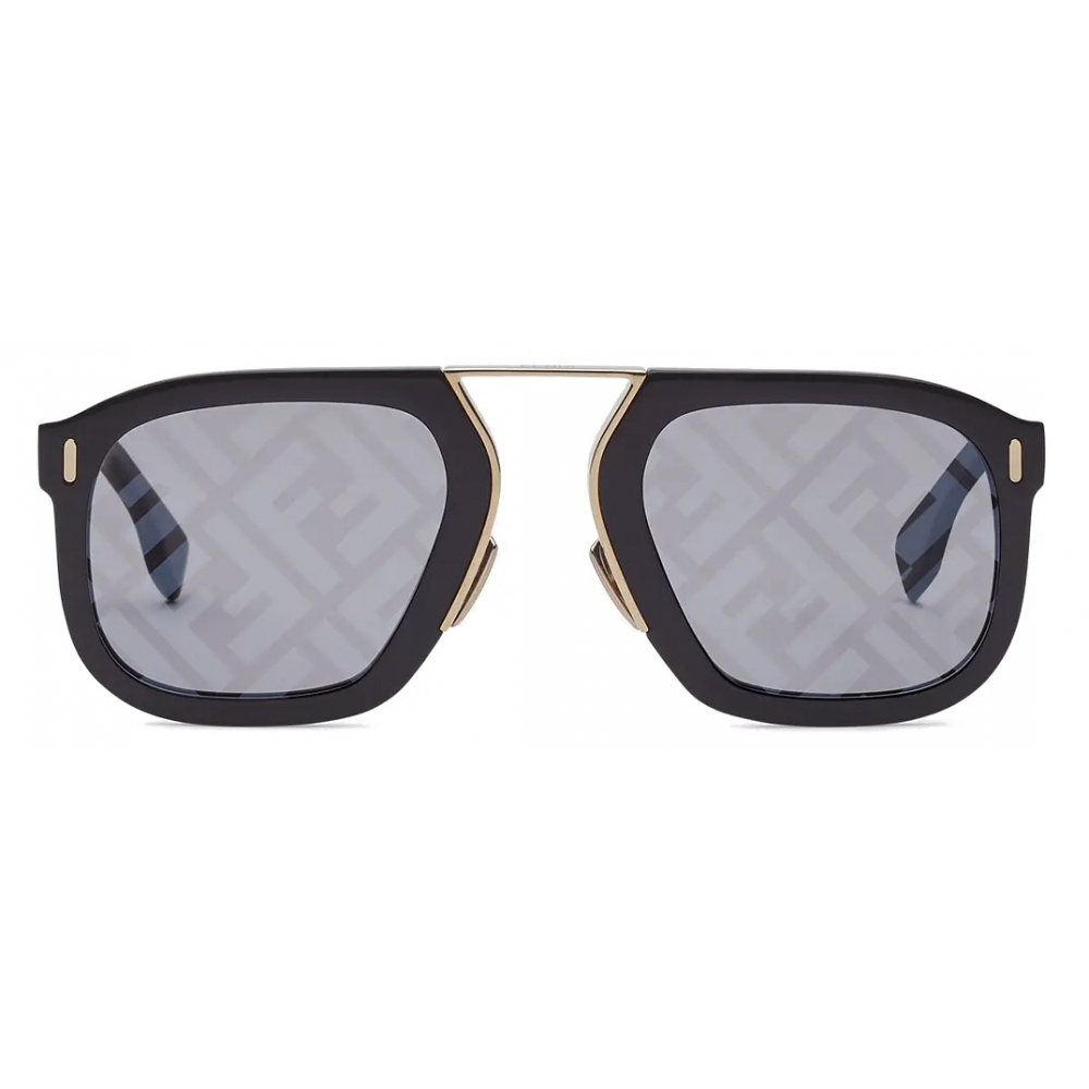 Tal højt At håndtere Jeg regner med Fendi - Fendi Force - Rectangular Sunglasses - Gold Black - Sunglasses - Fendi  Eyewear - Avvenice