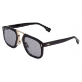 Fendi - Fendi Force - Rectangular Sunglasses - Gold Black - Sunglasses - Fendi Eyewear
