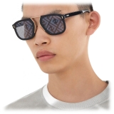 Fendi - Fendi Force - Occhiali da Sole Rettangolare - Oro Nero - Occhiali da Sole - Fendi Eyewear