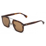 Fendi - Fendi Force - Rectangular Sunglasses - Ruthenium Havana - Sunglasses - Fendi Eyewear