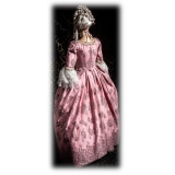 Nicolao Atelier - Pink Taffetas Women's Dress - Historical Costume - 1700 - Dress - Made in Italy - Luxury Exclusive Collection
