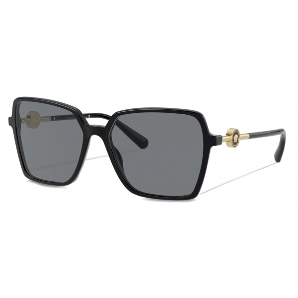 Versace - Sunglasses Cat Eye Greca Additional Fit - Black - Sunglasses - Versace Eyewear