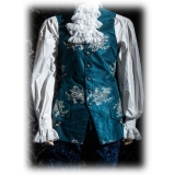 Nicolao Atelier - Abito Uomo in Velluto Goffrato Blu Notte - Costumi Storici - 1700 - Made in Italy - Luxury Exclusive