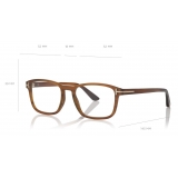Tom Ford - Key Bridge Horn Optical - Rectangular Optical Glasses - Light Horn - FT5718-P - Optical Glasses - Tom Ford Eyewear