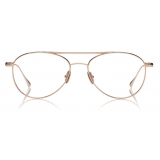 Tom Ford - Titanium Pilot Optical - Pilot Optical Glasses - Shiny Rose Gold - FT5716-P - Optical Glasses - Tom Ford Eyewear