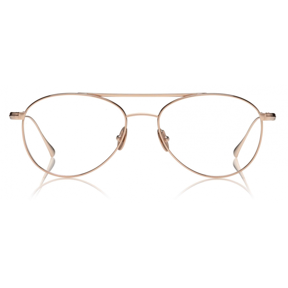 Tom Ford - Titanium Pilot Optical - Pilot Optical Glasses - Shiny Rose Gold  - FT5716-P - Optical Glasses - Tom Ford Eyewear - Avvenice
