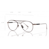 Tom Ford - Titanium Pilot Optical - Occhiali da Vista Pilota - Rutenio Scuro - FT5716-P - Occhiali da Vista - Tom Ford Eyewear