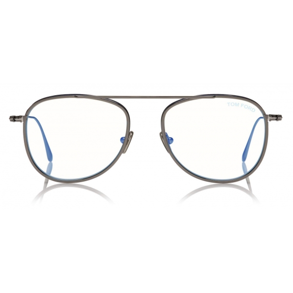 Tom Ford - Round Shape Optical - Occhiali da Vista Rotondi - Rutenio - FT5691-B - Occhiali da Vista - Tom Ford Eyewear