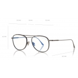 Tom Ford - Round Shape Optical - Occhiali da Vista Rotondi - Rutenio - FT5691-B - Occhiali da Vista - Tom Ford Eyewear