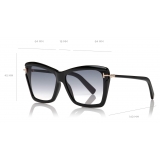 Tom Ford - Leah Sunglasses - Occhiali da Sole Quadrati - Nero - FT0849 - Occhiali da Sole - Tom Ford Eyewear