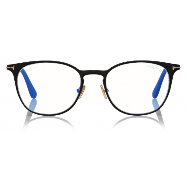 Tom Ford - Blue Block Rounded Opticals - Round Optical Glasses - Black - FT5732-B - Optical Glasses - Tom Ford Eyewear