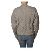 Pinko - Sweater Chianti with Braid - Grey - Sweater - Made in Italy - Luxury Exclusive Collection