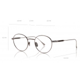 Tom Ford - Titanium Optical - Round Optical Glasses - Ruthenium - FT5717-P - Optical Glasses - Tom Ford Eyewear
