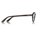 Tom Ford - Round Horn Optical - Occhiali da Vista Rotondi - Corno Nero - FT5720-P - Occhiali da Vista - Tom Ford Eyewear