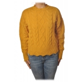 Pinko - Sweater Chianti with Braid - Yellow - Sweater - Made in Italy - Luxury Exclusive Collection