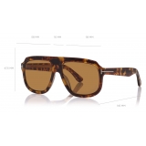 Tom Ford - Ronan Sunglasses - Navigator Sunglasses - Vintage Havana - FT0743 - Sunglasses - Tom Ford Eyewear