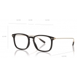 Tom Ford - Key Bridge Round Optical - Occhiali da Vista Rotondi - Corno Nero - FT5722-P - Occhiali da Vista - Tom Ford Eyewear