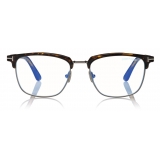 Tom Ford - Rectangular Optical - Rectangular Optical Glasses - Dark Havana - FT5683-B - Optical Glasses - Tom Ford Eyewear