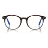 Tom Ford - Round Shape Blue Block Optical - Occhiali da Vista Rotondi - Havana - FT5695-B - Occhiali da Vista - Tom Ford Eyewear