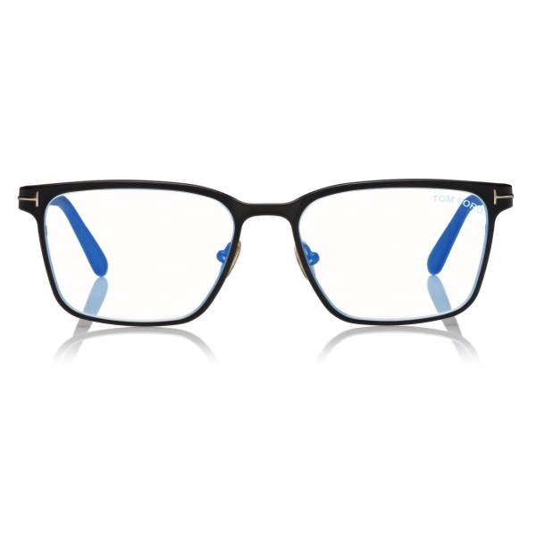 Tom Ford - Blue Block Squared Opticals - Square Optical Glasses - Black ...