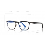Tom Ford - Blue Block Squared Opticals - Occhiali da Vista Quadrati - Nero - FT5733-B - Occhiali da Vista - Tom Ford Eyewear