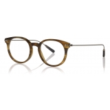 Tom Ford - Titanium Optical - Occhiali da Vista Rotondi - Corno  - FT5723-P - Occhiali da Vista - Tom Ford Eyewear