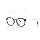 Tom Ford - Ultra Thin Titanium Optical - Round Optical Glasses - Black Horn - FT5723-P - Optical Glasses - Tom Ford Eyewear