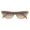 Emilio Pucci - Logo Cat-Eye Sunglasses - Grey Gold - Sunglasses - Emilio Pucci Eyewear