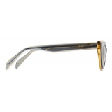 Emilio Pucci - Logo Cat-Eye Sunglasses - Grey Gold - Sunglasses - Emilio Pucci Eyewear