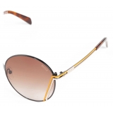 Emilio Pucci - Logo Round Sunglasses - Black Orange White - Sunglasses - Emilio Pucci Eyewear