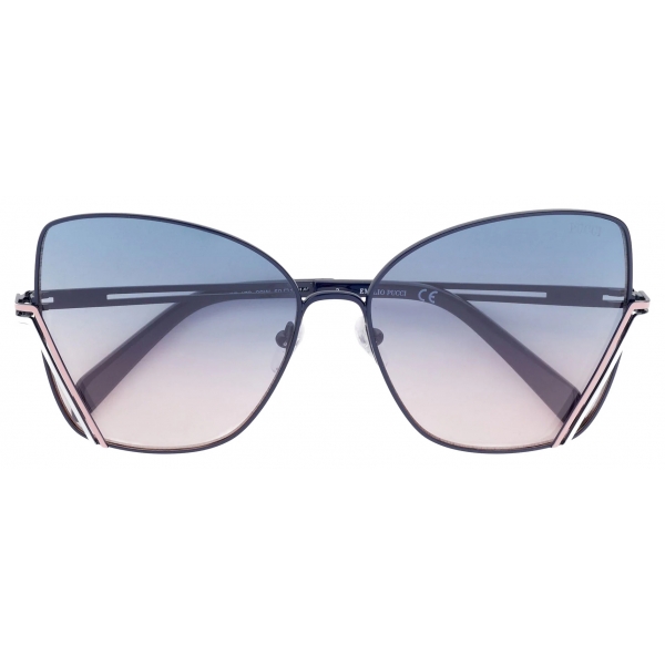 Emilio Pucci - Logo Cat-Eye Sunglasses - Blue Pink White - Sunglasses - Emilio Pucci Eyewear