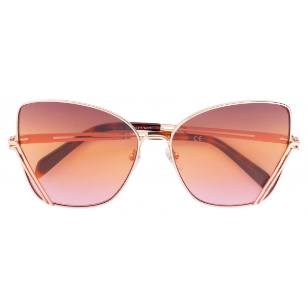 Emilio Pucci - Logo Cat-Eye Sunglasses - Pink Orange Gold - Sunglasses - Emilio Pucci Eyewear