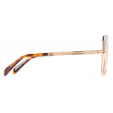 Emilio Pucci - Logo Cat-Eye Sunglasses - Pink Orange Gold - Sunglasses - Emilio Pucci Eyewear