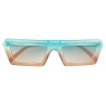 Emilio Pucci - Occhiali da Sole Rettangolare Bicolore - Turchese Marrone - Occhiali da Sole - Emilio Pucci Eyewear