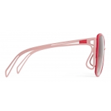Emilio Pucci - Wave Detail Butterfly Sunglasses - Pink Red - Sunglasses - Emilio Pucci Eyewear