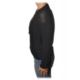 Pinko - Sweater Valgualnera with Fringes and Openwork - Black - Sweater - Made in Italy - Luxury Exclusive Collection