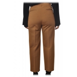 Pinko - Classic Trousers Ghibli6 in Fabric Stitch - Camel - Trousers - Made in Italy - Luxury Exclusive Collection