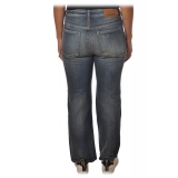 Pinko - Jeans Bootcut Brigitta con Strappi - Denim Medio - Pantalone - Made in Italy - Luxury Exclusive Collection