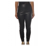 Pinko - Union Leggings with Lambskin Insert - Black - Trousers - Made in Italy - Luxury Exclusive Collection