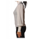 Pinko - Sweater Maccarese in Ribbed Wool - White - Sweater - Made in Italy - Luxury Exclusive Collection