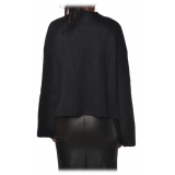 Pinko - Cardigan Vulcania in Alpaca Wool - Black - Sweater - Made in Italy - Luxury Exclusive Collection