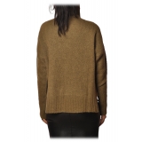 Pinko - High Neck Sweater Carignano in Alpaca Wool - Beige - Sweater - Made in Italy - Luxury Exclusive Collection