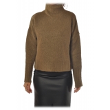 Pinko - High Neck Sweater Carignano in Alpaca Wool - Beige - Sweater - Made in Italy - Luxury Exclusive Collection