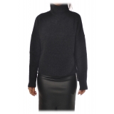 Pinko - Maglia Carignano a Collo Alto in Lana Alpaca - Nero - Maglione - Made in Italy - Luxury Exclusive Collection