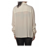 Pinko - Blouse Rilassato with Studs Details - White - Shirt - Made in Italy - Luxury Exclusive Collection