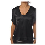 Pinko - Blouse Shirt Williamson in Shiny Silk - Black - Shirt - Made in Italy - Luxury Exclusive Collection
